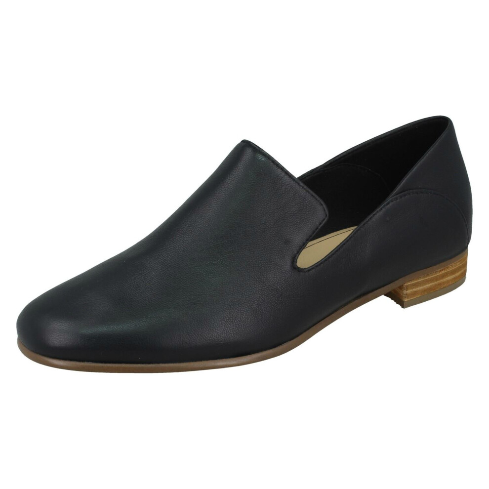 (Black, UK 3) Ladies Clarks Slip On Formal Shoes Raisie Theresa - D Fit