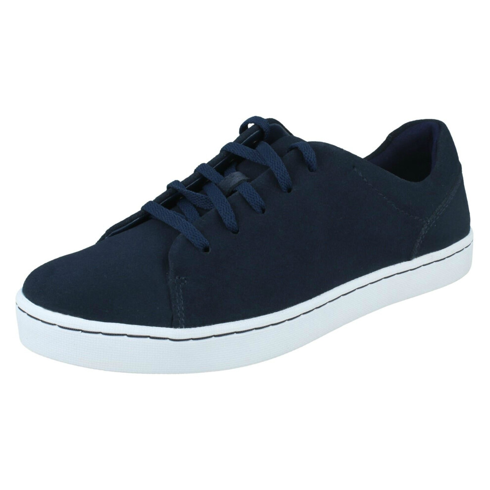 (Navy, UK 7) Mens Clarks Lace Up Deck Shoes Pickwell Sail - G Fit