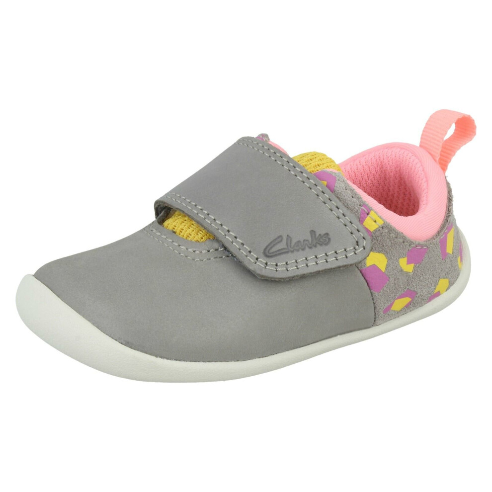 (Grey, UK 2.5 Infant) Childrens Clarks Casual Shoes Roamer Sport - G Fit