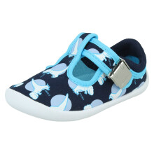 (Navy, UK 3 Infant) Girls Clarks T Bar Casual Shoe Roamer Sun T - F Fit