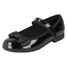 (Black, UK 10.5 Child) Girls Clarks Formal/School Shoes Scala Tap - H Fit