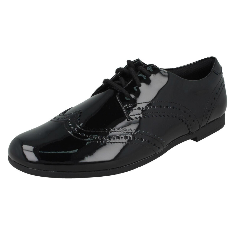 Clarks (Black, Uk 13.5 Child) Girls School Shoes Scala Lace - G Fit