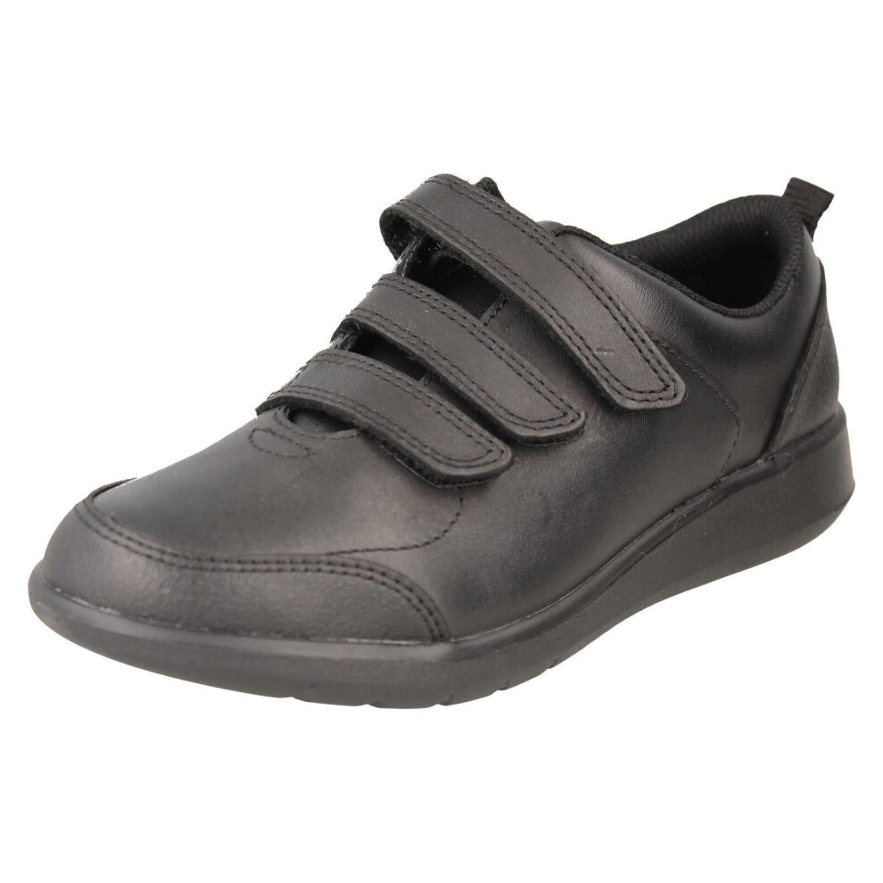 (Black, UK 8 Child) Boys Clarks Formal/School Shoes Scape Sky - H Fit