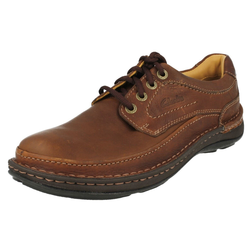 Clarks (Brown, Uk 8.5) Ladies Ballerina Flats Neenah Garden - E Fit