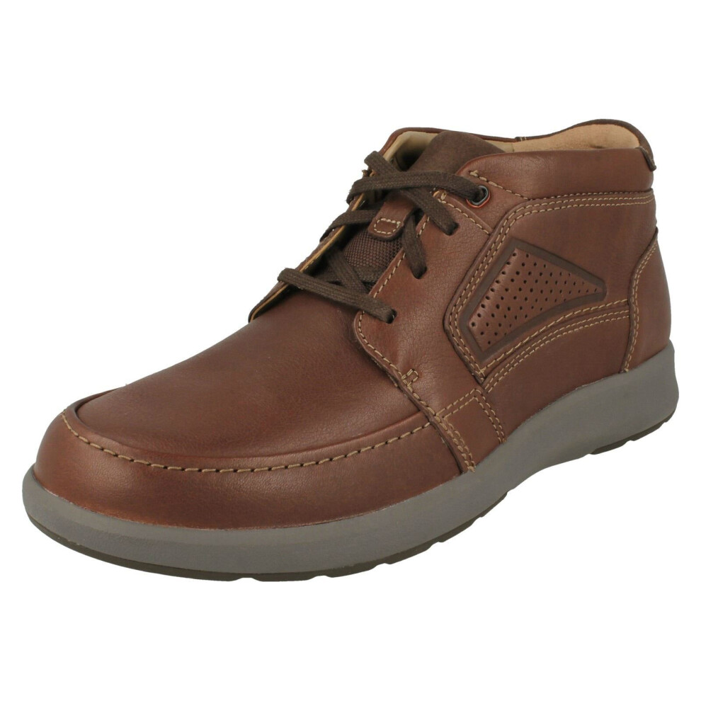 (Brown, UK 8) Mens Clarks Ankle Boots Un Tread UpGTX - G Fit