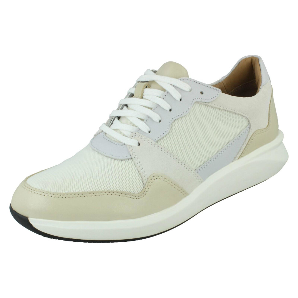 Clarks (, Uk 8) Ladies Slip On Casual Shoes Un Rio Step - D Fit White