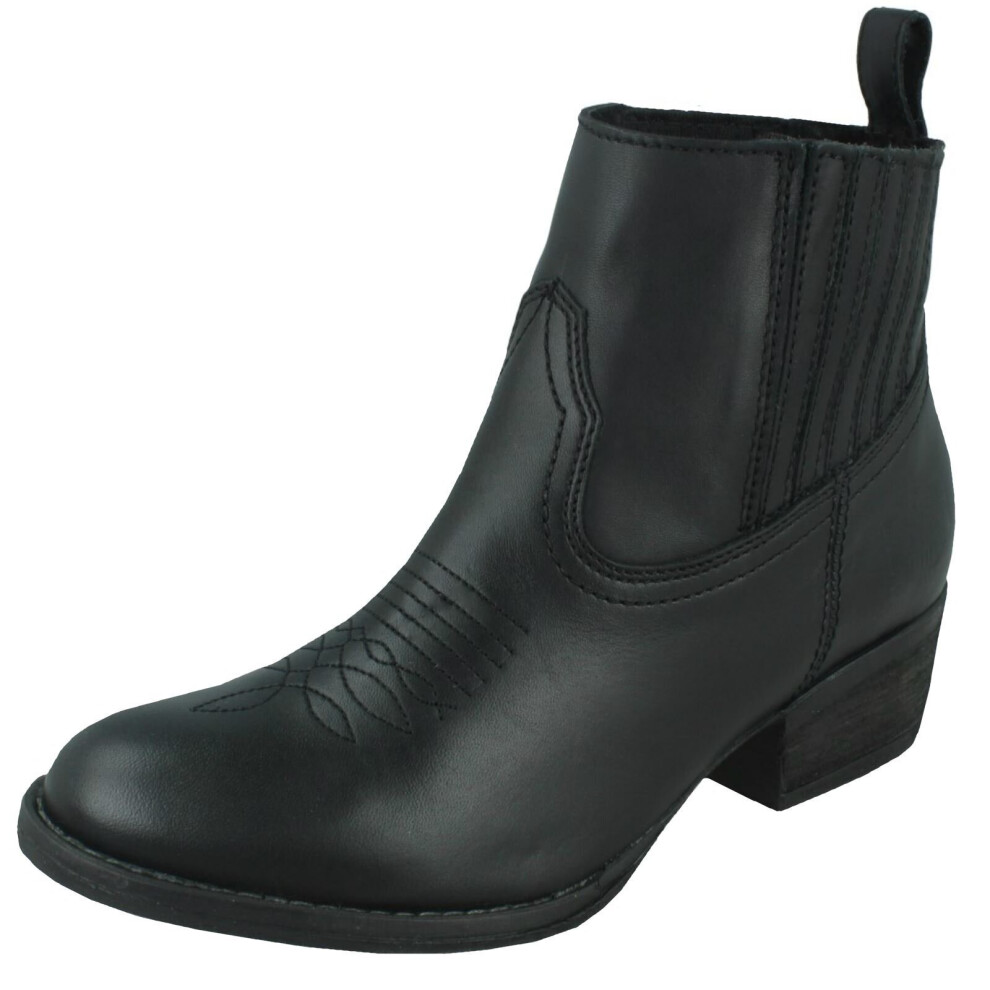 (Black, UK 4) Ladies Harley Davidson Ankle Boot Curwood