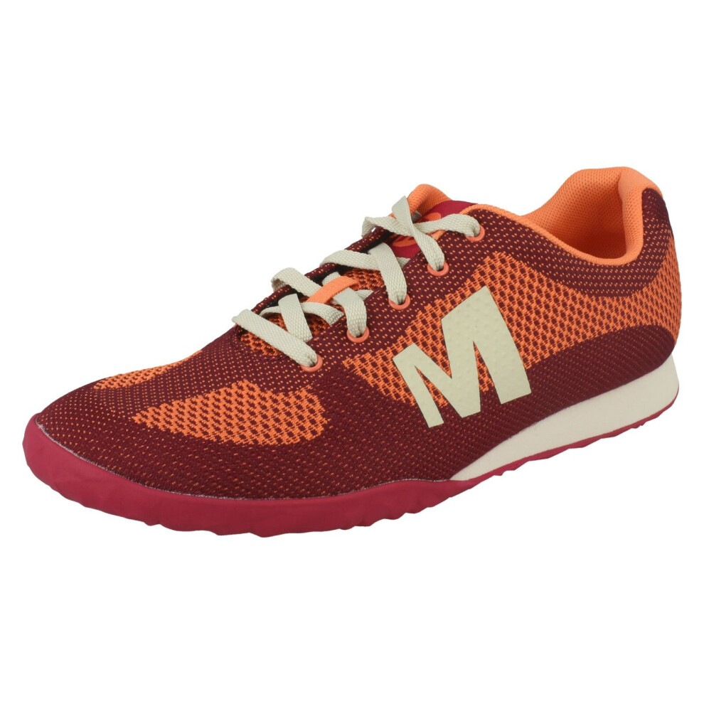 (Red, UK 5) Ladies Merrell Lace Up Trainers Civet