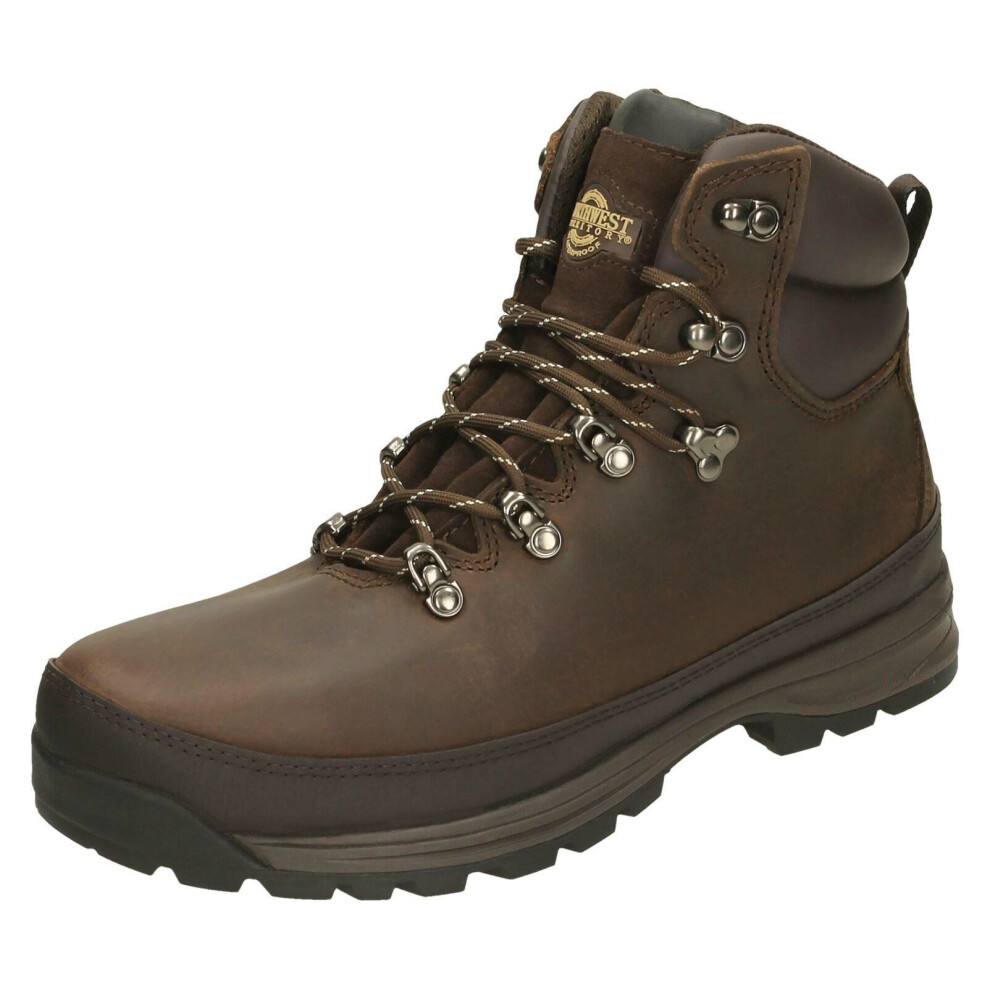 (Brown, UK 10) Mens Northwest Territory Waterproof Casual Boots Pelly