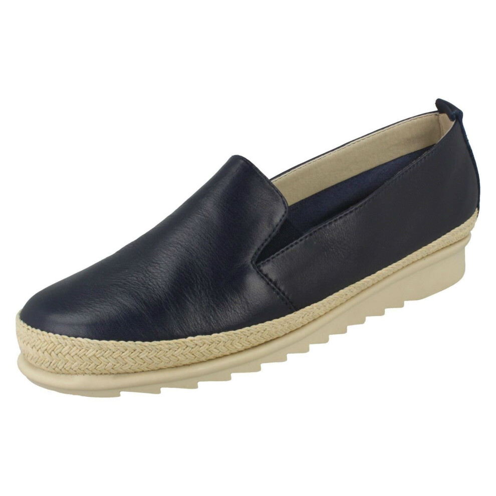 (Navy, UK 6) Ladies Padders Espadrille Detailed Shoes Haze