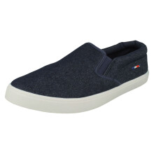 (Navy, UK 10) Mens Reflex Slip On Pumps A1128