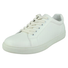 (White, UK 9) Mens Reflex Lace Up Trainers A2185