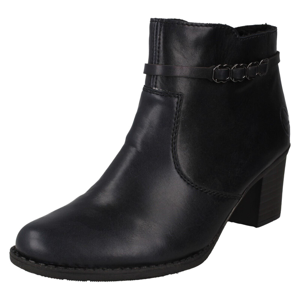 Rieker (Blue, Uk 7.5) Ladies Casual Ankle Boots L7678