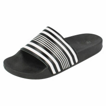 (Black, UK 6) Mens Spot on Striped Mule