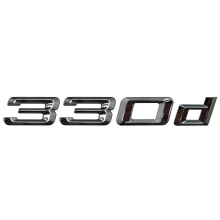 Silver Chrome BMW 330d Rear Boot Badge Emblem Number Letter For 3 Series E36 E46 E90 E91 E92