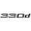 BMW Silver Chrome BMW 330d Rear Boot Badge Emblem Number Letter For 3 Series E36 E46 E90 E91 E92 1