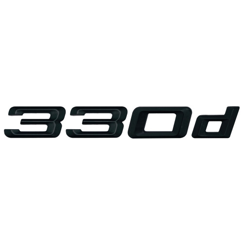 BMW Matt Black BMW 330d Rear Boot Badge Emblem Number Letter For 3 Series E36 E46 E90 E91 E92