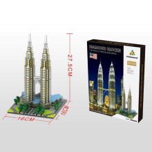 Petronas Twins Towers 3D Model Blocks Architecture Blocks DIY Game Toy Gifts for Adult