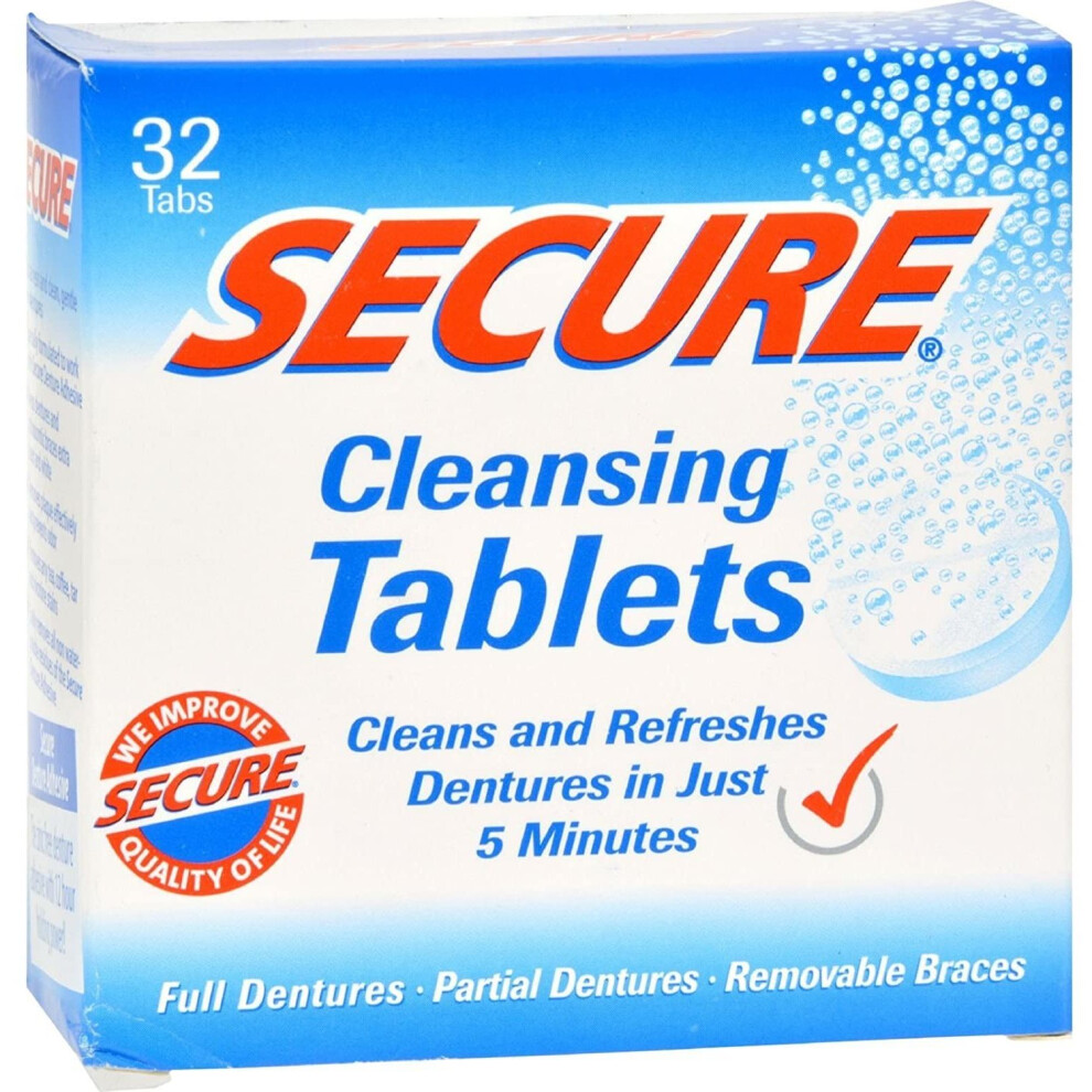Secure Denture Adhesive Secure Denture Cleaner 32'S