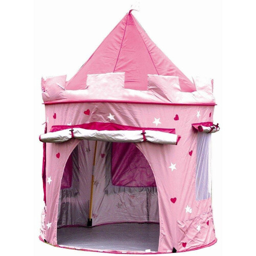 KiddyPlay Pink Pop-Up Castle Play Tent