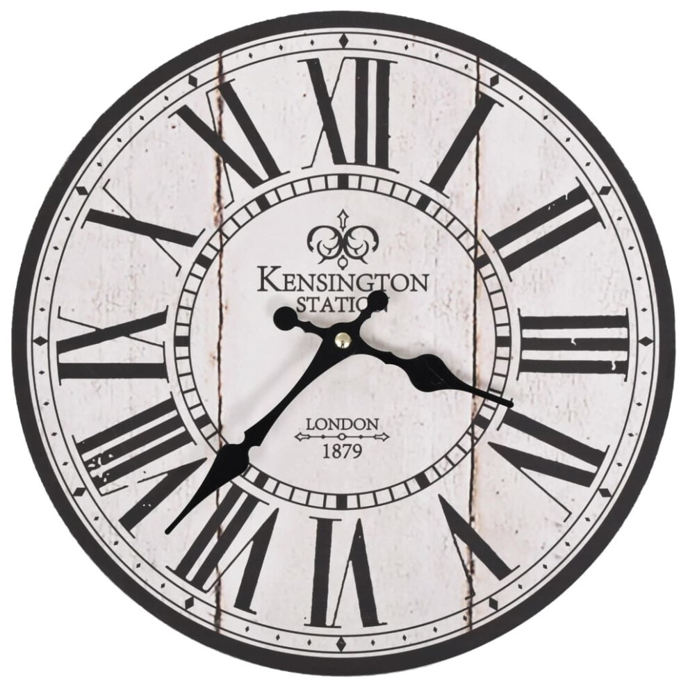 vidaXL Vintage Wall Clock London 30cm Home Office Living Room Analog Timer