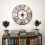 VidaXL vidaXL Vintage Wall Clock with Quartz Movement 60cm XXL Analog Timer Decor 2