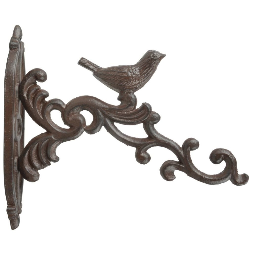 Esschert Design Hanging Basket Hook Brown Cast Iron Garden Flower Planter BR21