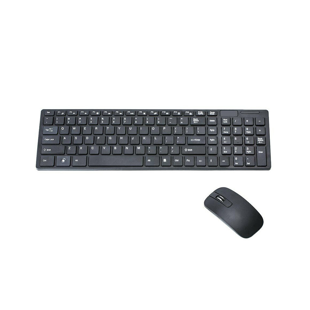 (Black) Wireless Keyboard And Mouse Combo Set Black