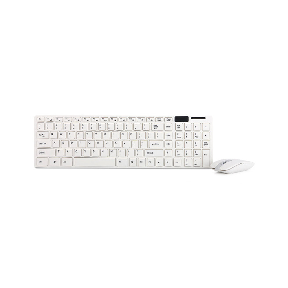 (White) Wireless Keyboard And Mouse Combo Set White 762540171960