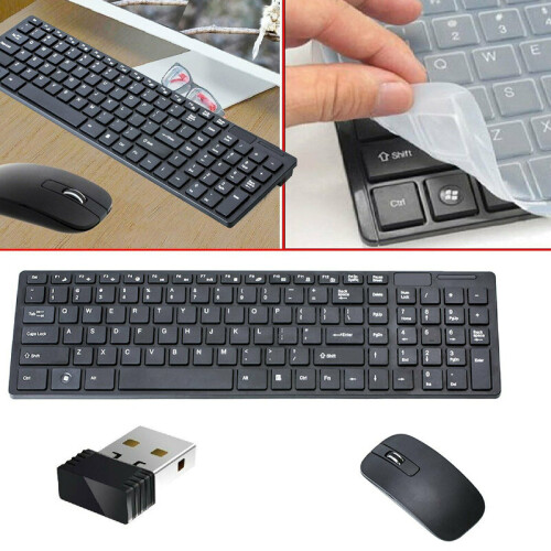 (Black) Wireless Keyboard And Mouse Combo Set 2