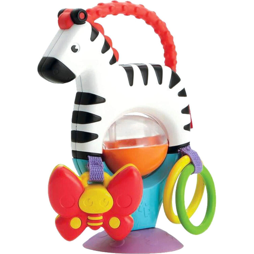 Fisher-Price Activity Zebra, New-born Sensory Toy with Suction Base with Colours