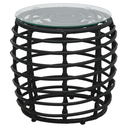 VidaXL vidaXL 3-tlg. Bistro-Set Poly Rattan Schwarz 1