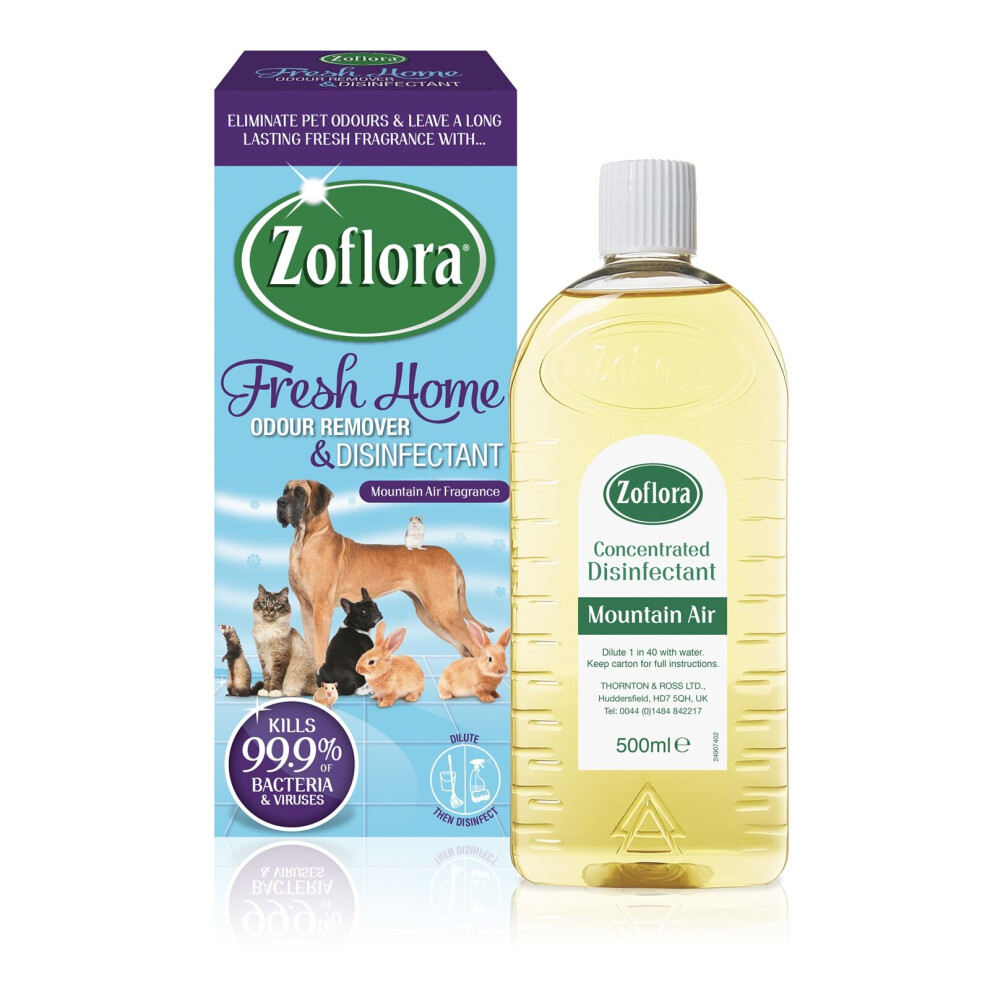 Zoflora Fresh Concentrated Odour Remover & Disinfectant 500ml - Mountain Air