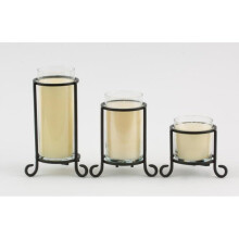 Yankee Candle Black Scrolls Pillar Candle Holder Set of three