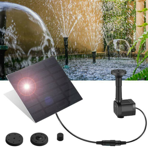 Solar Panel Powered Water Feature Plants Pump Garden Pool Pond Aquarium Fountain Water Pump