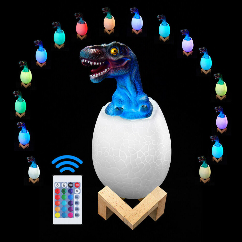 Tyrannosaurus Dinosaur Egg LED Night Lights 16 Colors Table Lamp