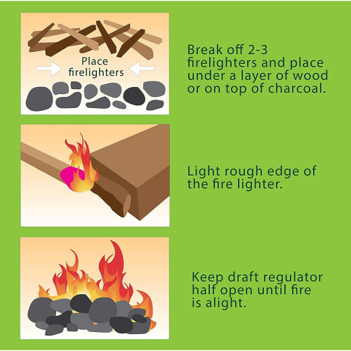 FIRE UP Natural Sustainable Firelighters, Box of 200 2