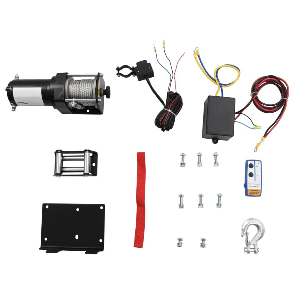 Vidaxl Electric Winch 1360Kg Wireless Remote Control Truck Trailer Profession