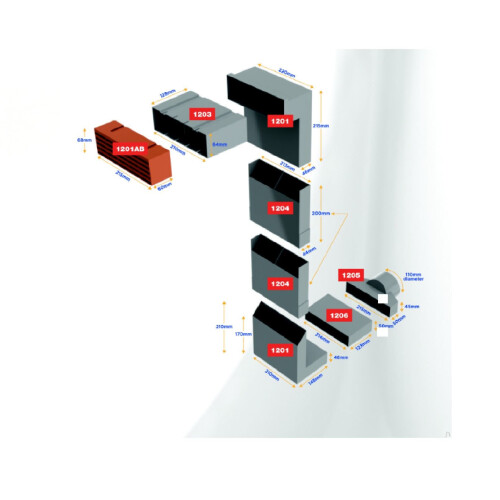 Ducting Adaptor for Underfloor Telescopic 100mm Pipe fitting / Cavity Vents 2
