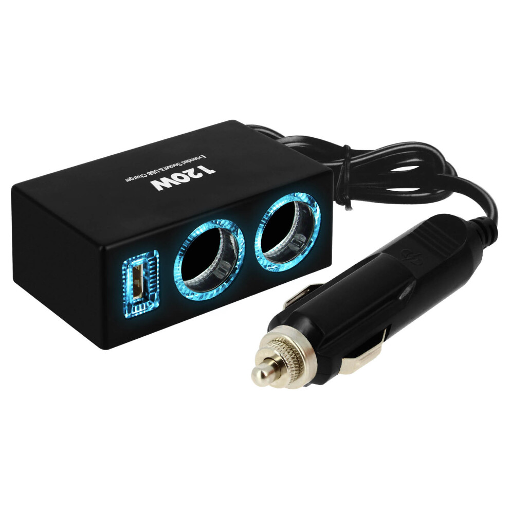 Dual Usb Port Car Cigarette Lighter Splitter 5V/5A 3662427012126