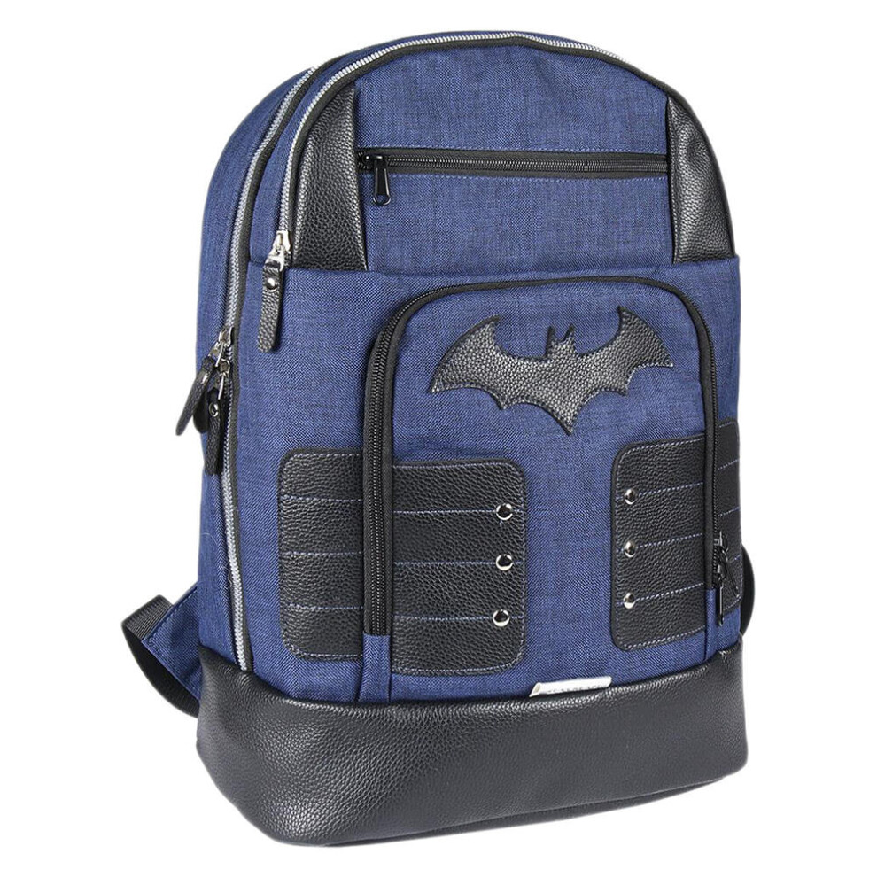 Dc Comics Batman Logo Laptop Backpack Blue