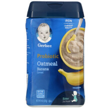 Gerber, Cereaal voor Baby, 2e Voeding, Probiotische Oatmeal Banana, 8 oz (227 g)