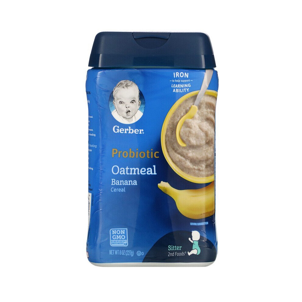 Gerber, Probiotic Oatmeal Cereal, Banana, 227g