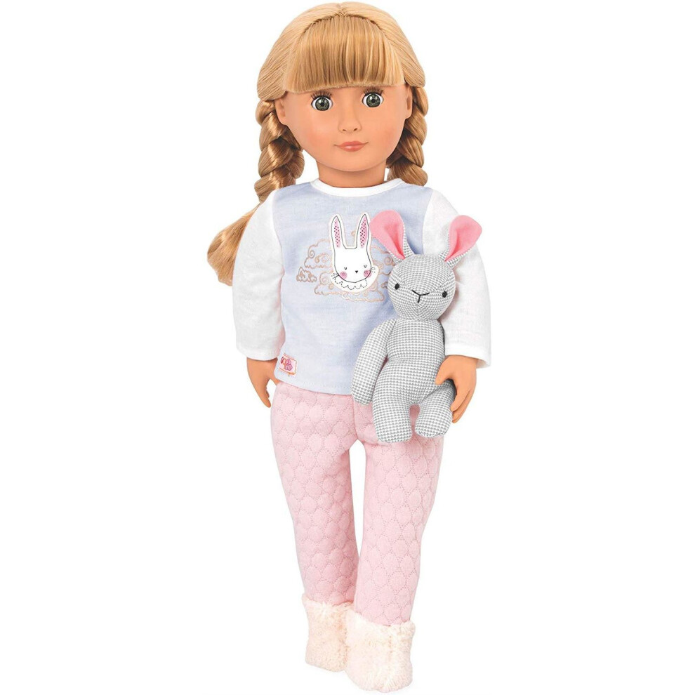 Our Generation Dolls - Jovie Fashion Doll in PJs Pyjamas with Stuffed Rabbit