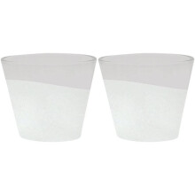 Yankee Candle Set of Two Sandblast Grey Design Votive Holder