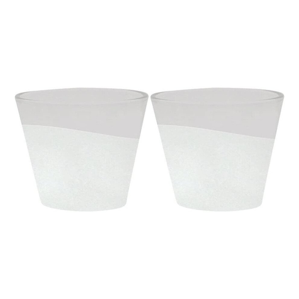 Yankee Candle Set Of Two Sandblast Design Votive Holder Grey