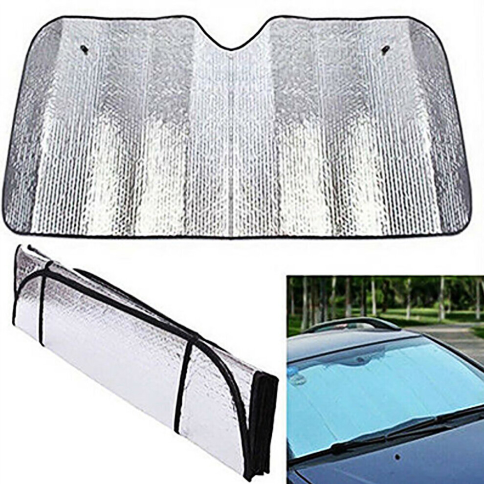 Reflective Auto Windshield Sunshade Sun - Shade For Car Cover Visor Wind Shield Silver 683546613882