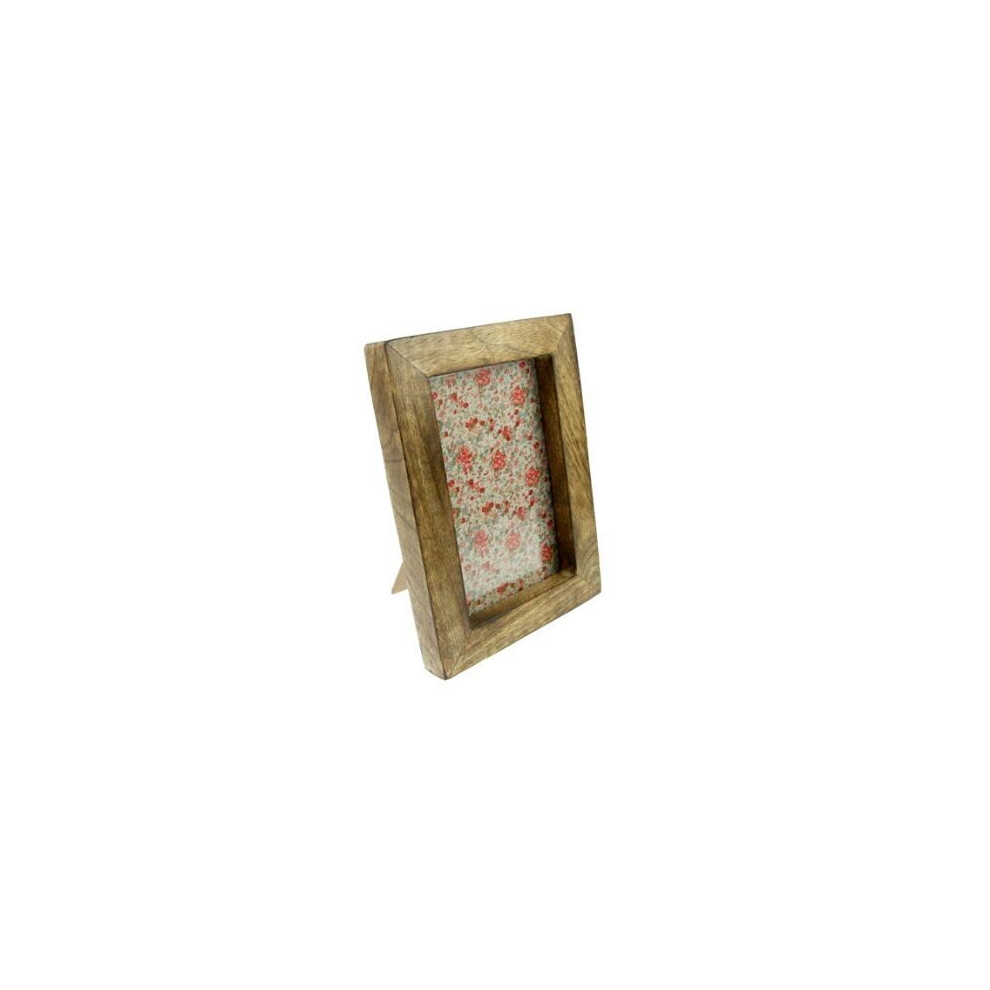 DARK WOOD PORTRAIT OR LANDSCAPE PHOTO FRAME TAKES 6X4 INCH (10X15CM)