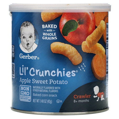 Gerber Gerber, Σνακ για Παιδί, Lil' Crunchies, Ψητά Σνακ από Κριθάρι, 8+ Μήνες, Ranch, 1.48 oz (42 g)