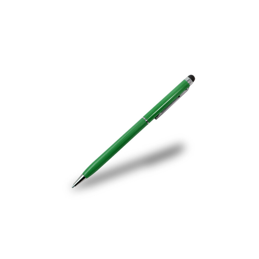 (Green) Slim 2 In 1 Ballpoint Pen & Capacitive Stylus For Smartphones, Tablets And Pc's Green 5055546005427